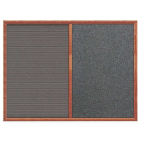 United Visual Products Slim Style Indoor Enclosed Corkboard, 12 UV500SC-SATIN-CLOUD